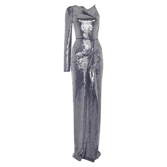 Roland Mouret - Delamere One-Shoulder Sequin Gown - UK 14